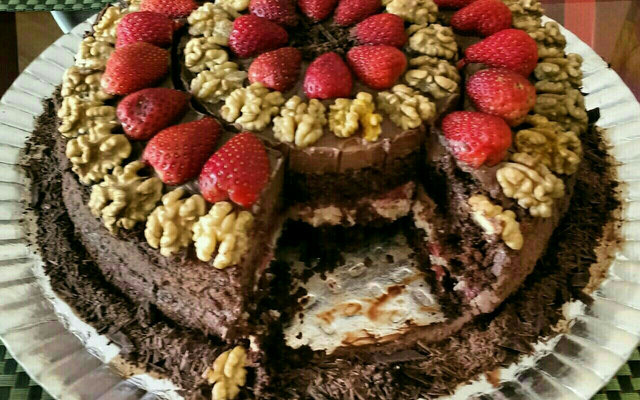 Bolo tentação de morango