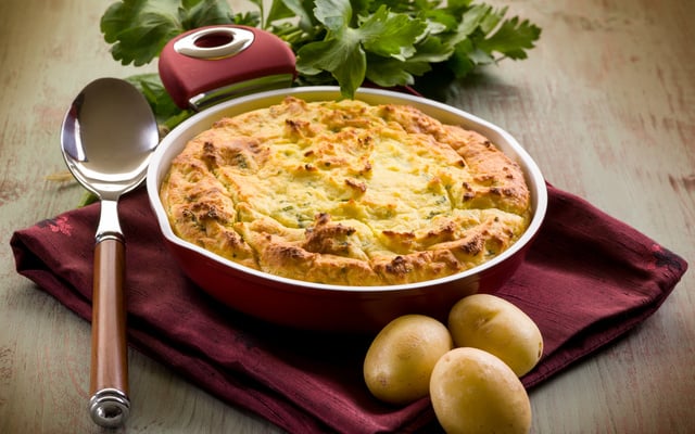 Torta de frango com batata doce fit