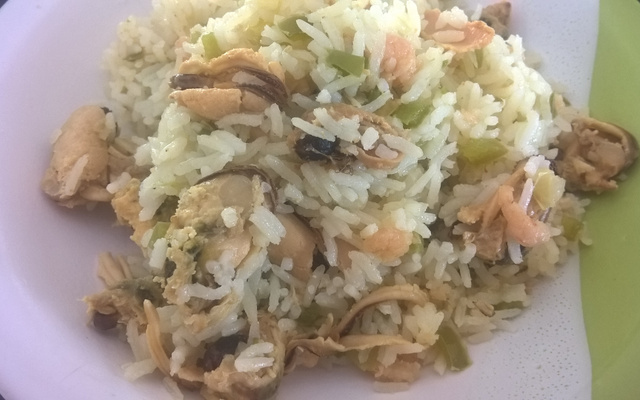 Arroz com mexilhão