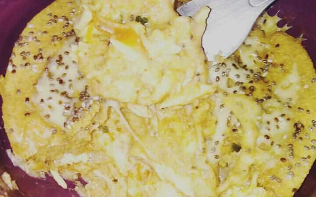 Torta fit de micro-ondas da Cacá