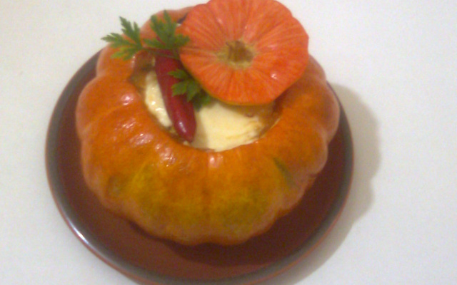 Moranga com carne seca e catupiry