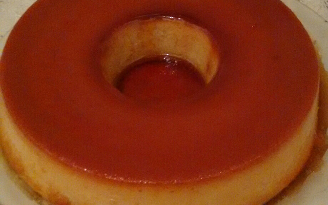 Pudim de pão canelado