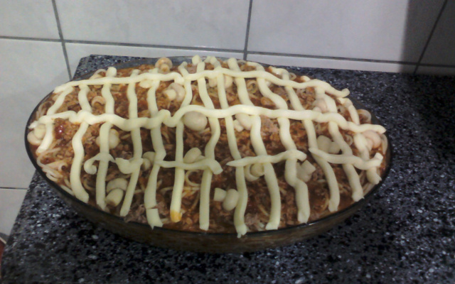 Macarrão com atum e catupiry