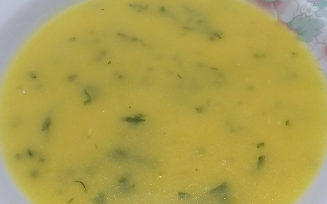 Sopa especial de mandioquinha da Adilce