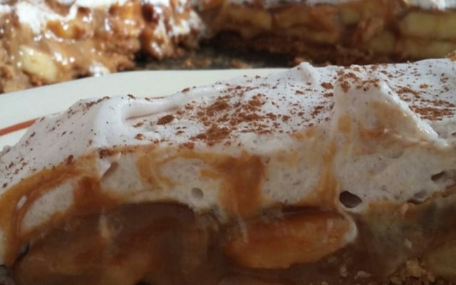 Torta de banana banoffee