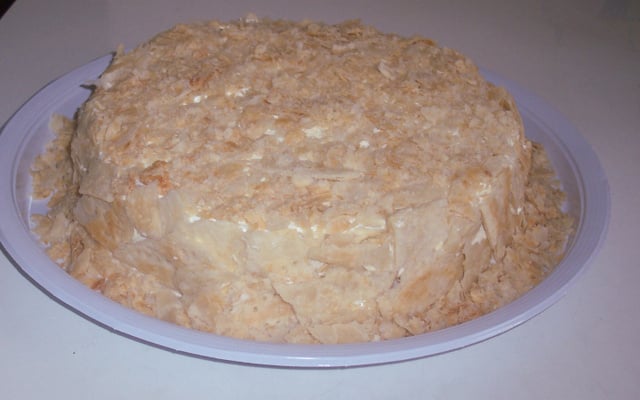 Bolo mil folhas de morango