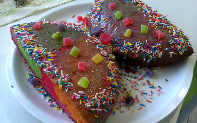 Bolo colorido borboleta