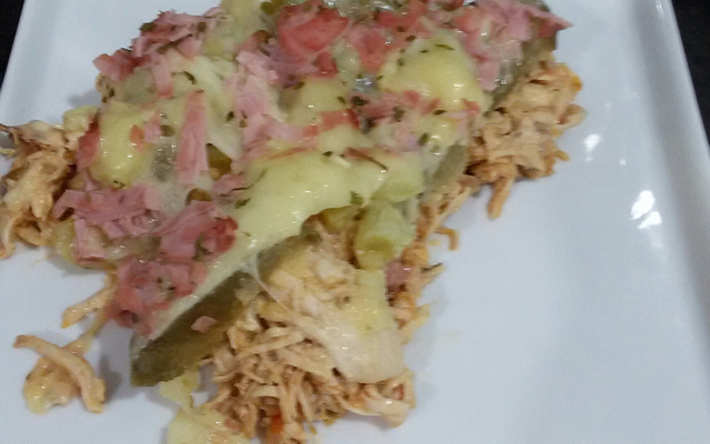 Batata de forno com frango rápida