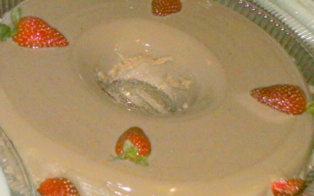 Pudim de maria-mole de chocolate