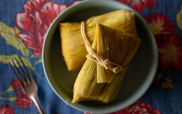 Pamonha salgada com queijo