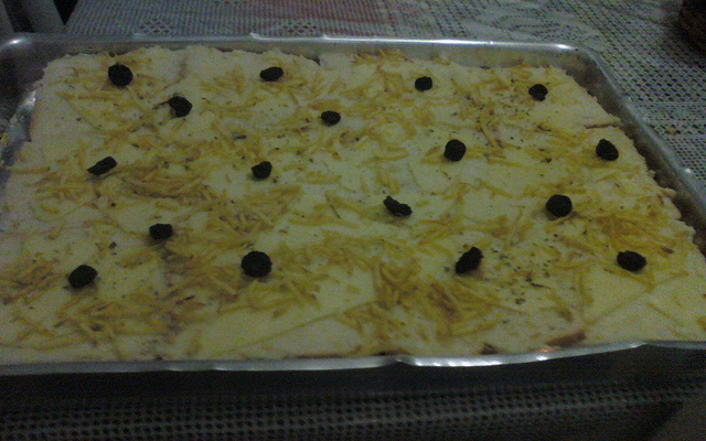 Torta de pão assada