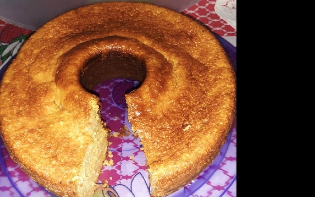Bolo de milho com leite de coco