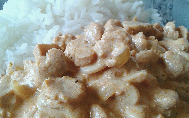 Estrogonofe vegetariano - proteína vegetal