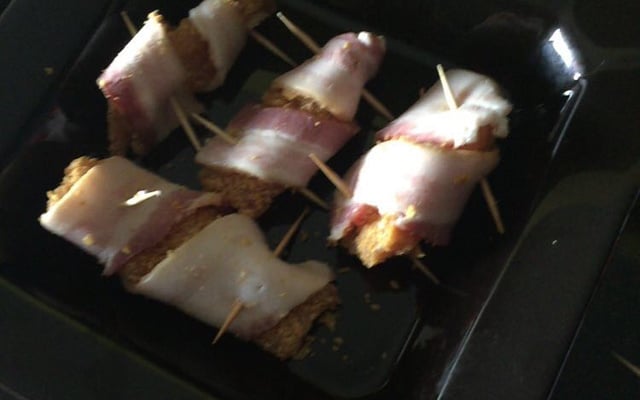 Tirinhas de frango com bacon