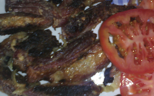 Carne de sol assada ao leite