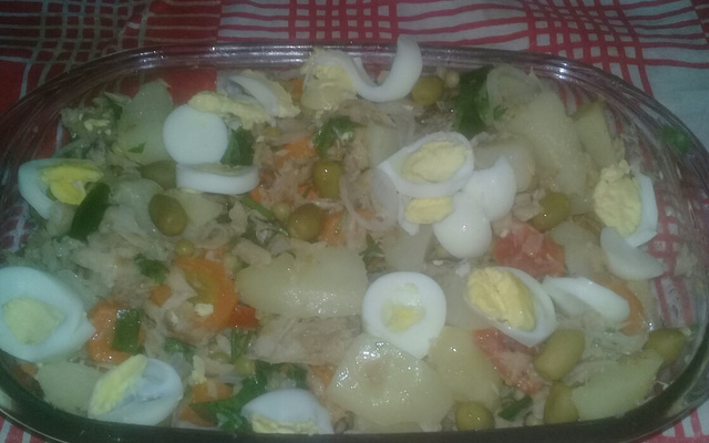 Salada de bacalhau rápida