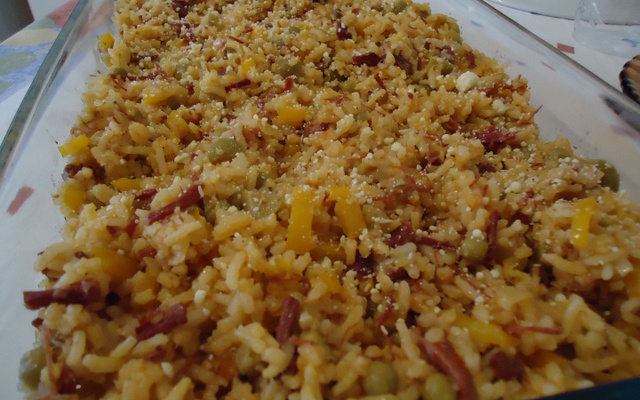 Arroz com carne seca