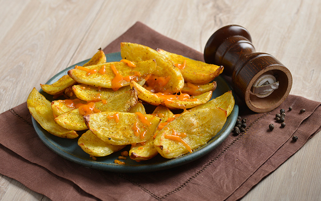 BATATAS FRITAS COM CURRY E PIMENTA-DO-REINO