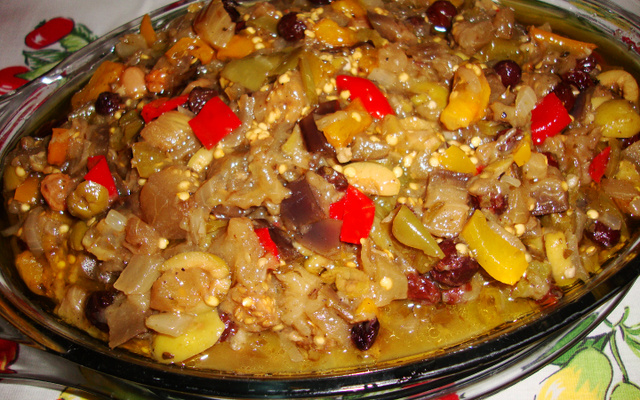 Antepasto de berinjela assada