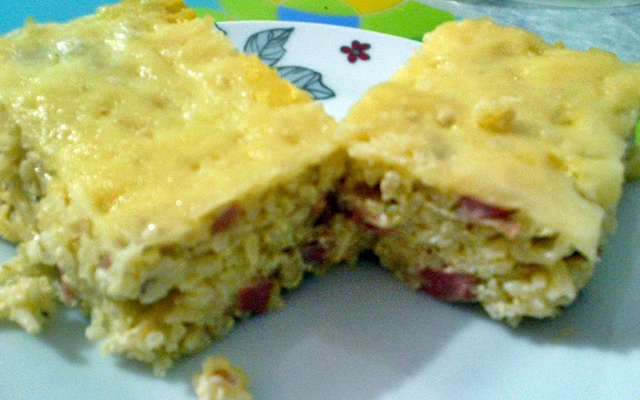 Arroz de calabresa com creme de leite