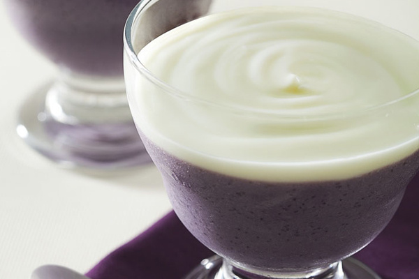 Mousse de uva com iogurte