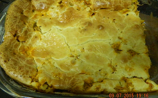 Torta de frango de liquidificador