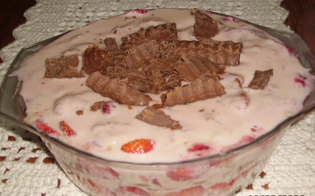 Torta de bolacha de morango