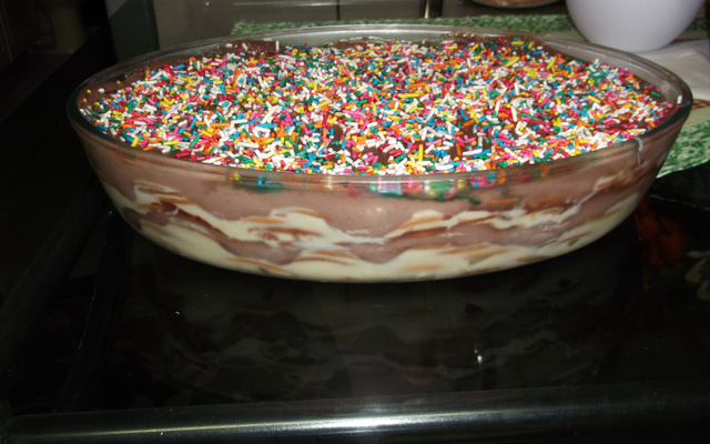 Torta de bolachas marmorizada