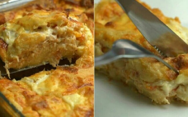 Torta de frango cremosa de liquidificador