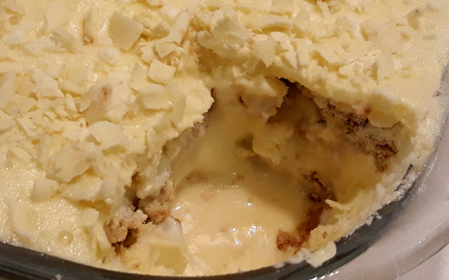 Pavê de leite em pó e sorvete de creme