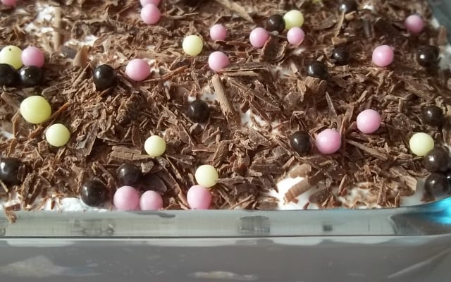 Pavê de chocolate e marshmallow