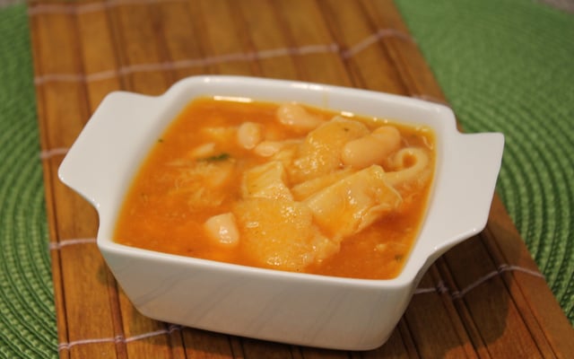 Dobradinha com feijão branco do Caniato