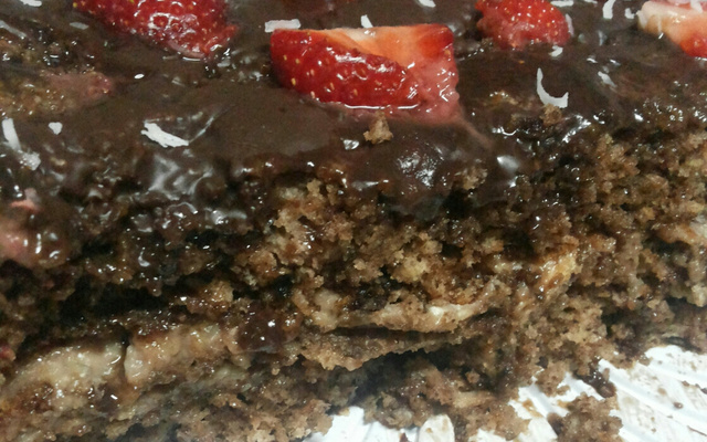 Bolo de chocolate de liqüidificador