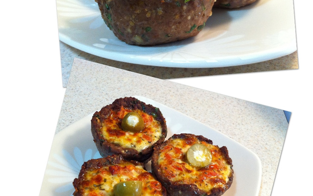 Cestinhas de carne com recheio de legumes