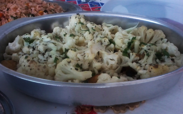 Filé de frango com couve flor ao forno