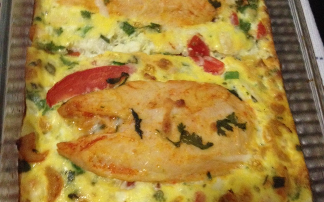 Omelete de forno com batata inglesa