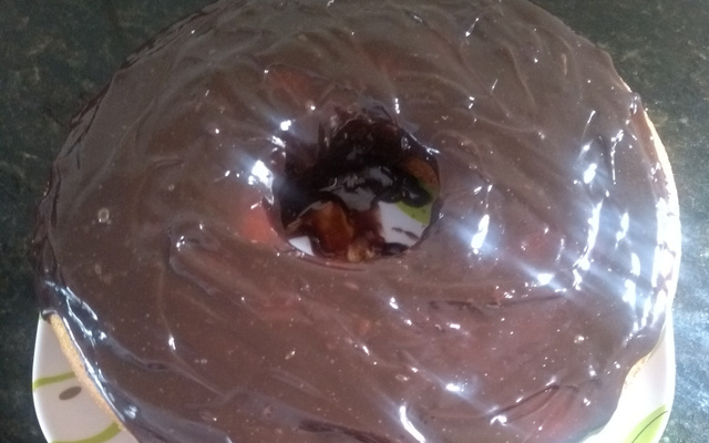 Cobertura de chocolate com creme de leite