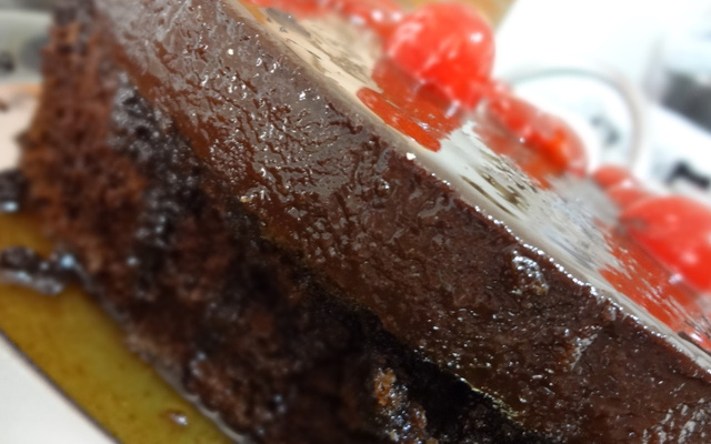 Bolo pudim de chocolate