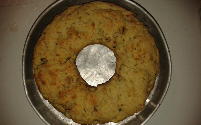 Muffin de queijo e bacon