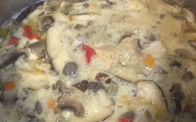 Sopa de cogumelos picante - low carb