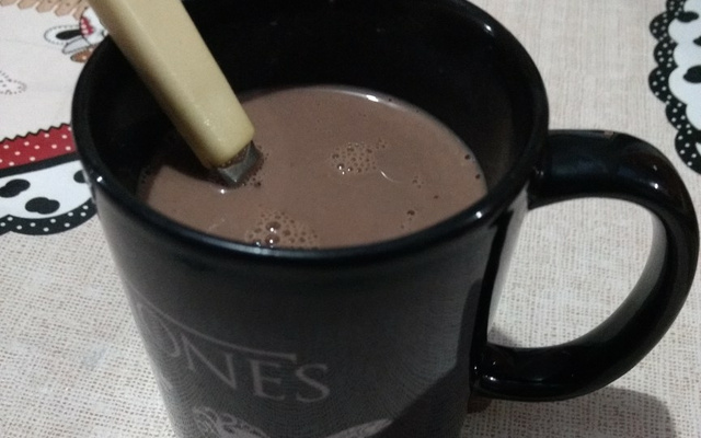 Chocolate quente de microondas