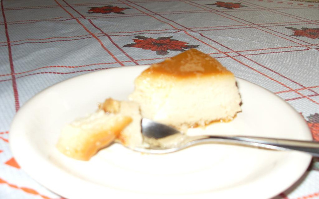 Pudim de condensado de soja