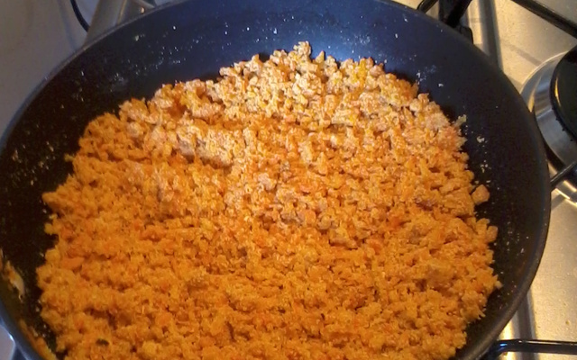 Farofa de cenoura da Tainan