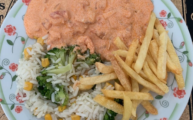 Camarão com requeijão