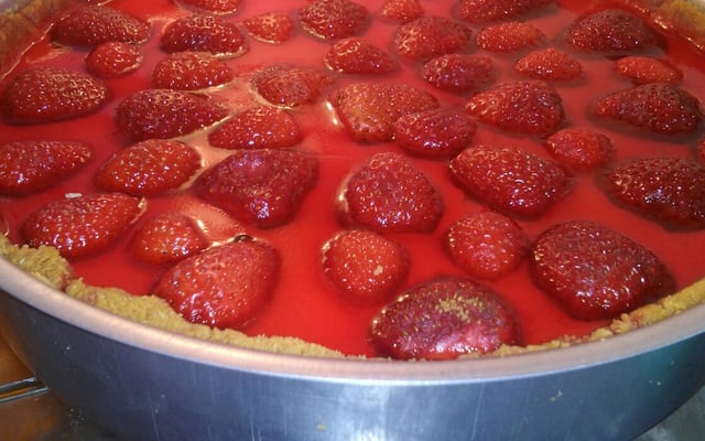 Torta gelada de morango