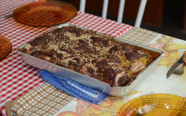 Frango ao molho de cacau