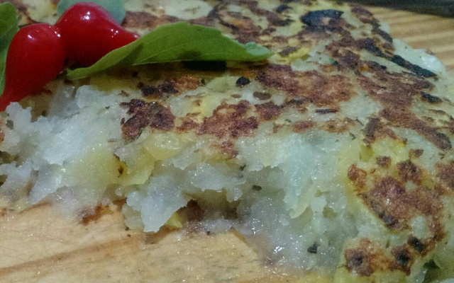 Batata rosti com abobrinha