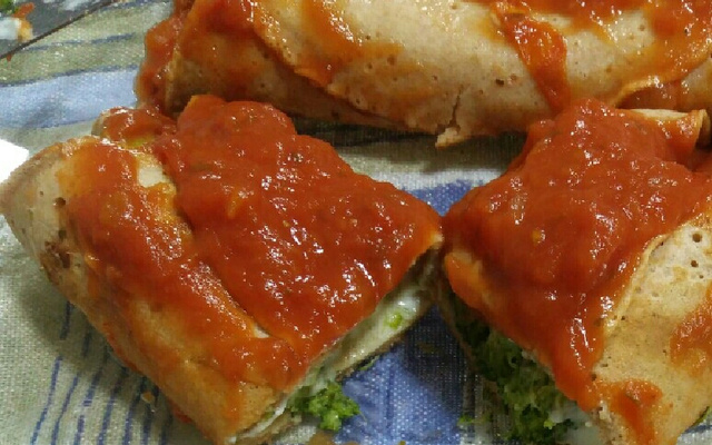 Panqueca integral de brócolis