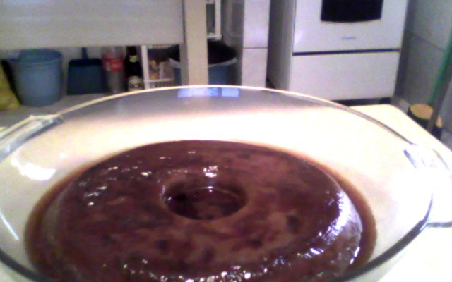 Pudim de chocolate no microondas