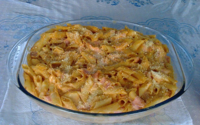 Macarrão com requeijão